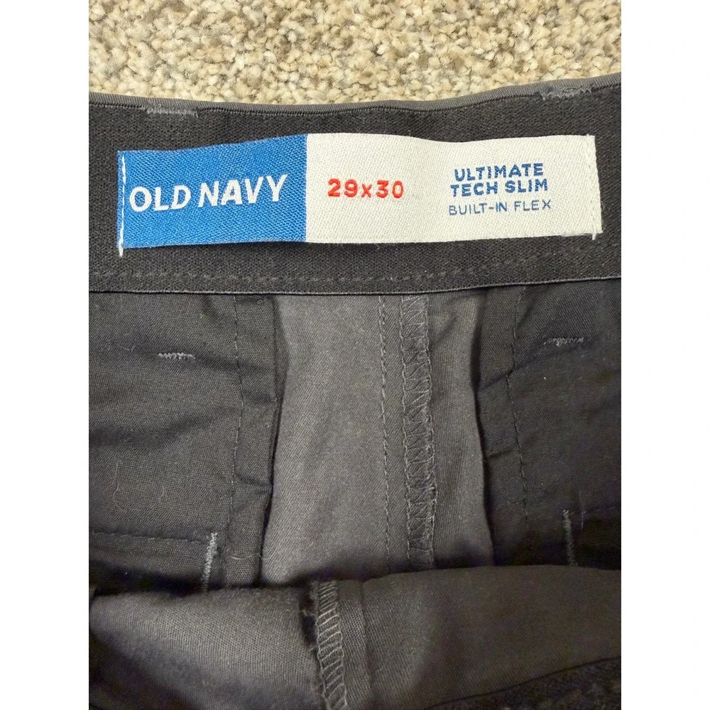 Old Navy Ultimate‎ Tech Slim Built-In Flex Chino Pants Mens 29x30 Charcoal Gray
